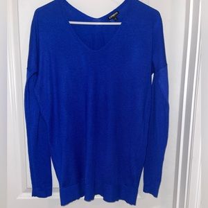 Long sleeve Sweater blouse royal blue from Express